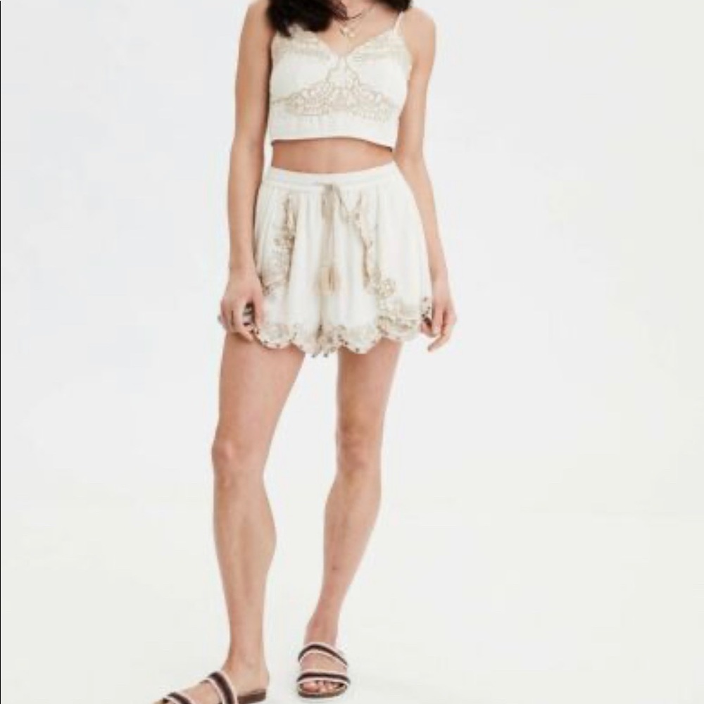 American Eagle Beige Two Piece Set